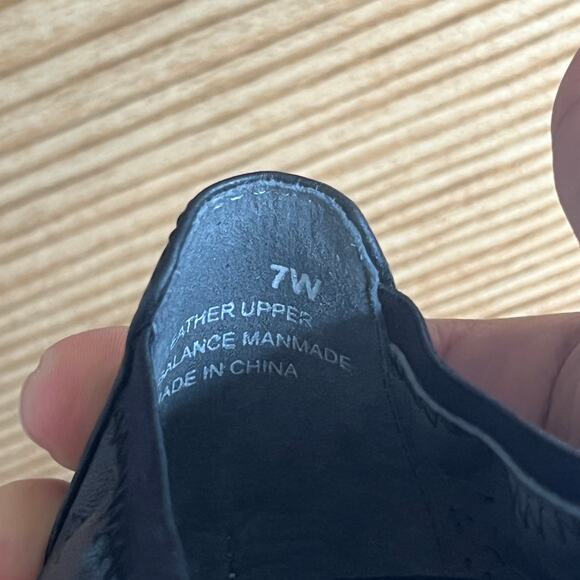 David Tate Black Leather Laser Cut Comfort Ballet Flats Womens 7 - Picture 7 of 10
